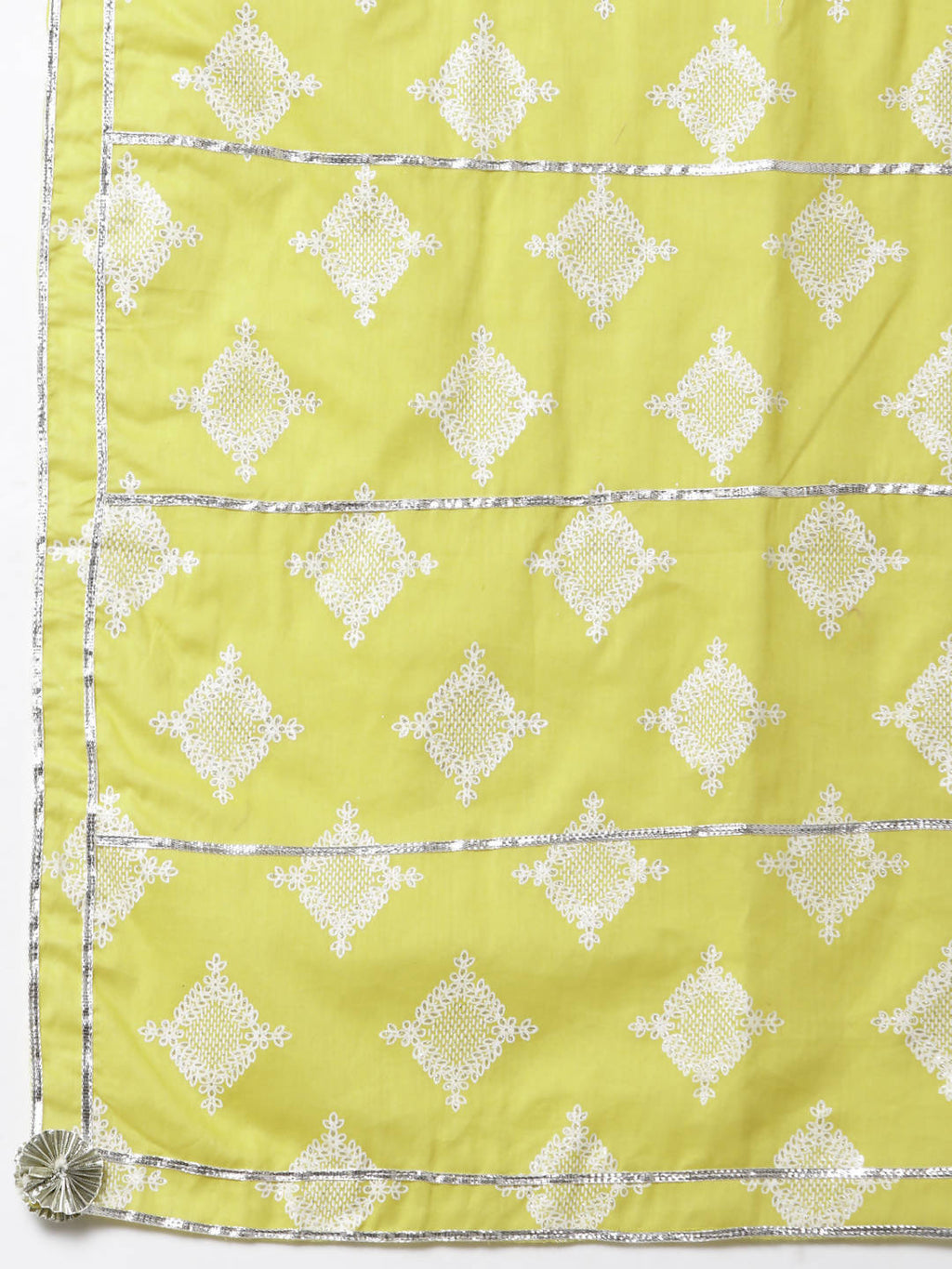 Myshka Yellow Pure Cotton Printed Sleeveless Round Neck Kurta Palazzo Dupatta Set