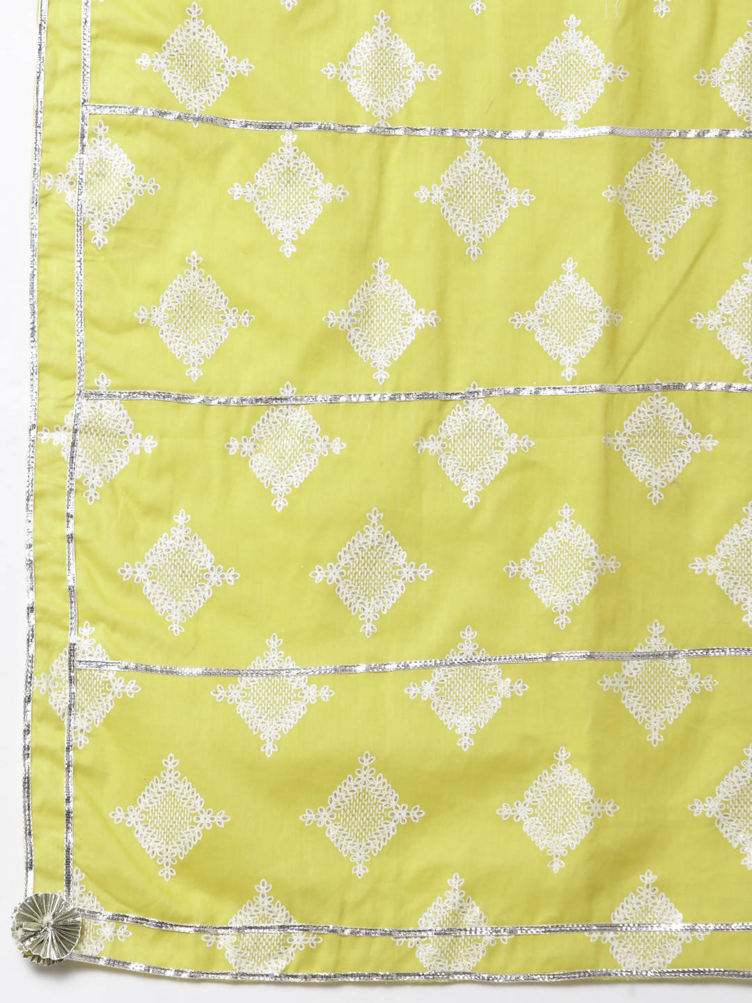 Myshka Yellow Pure Cotton Printed Sleeveless Round Neck Kurta Palazzo Dupatta Set