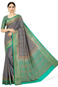 Mimosa Women's Charcoal Grey Patola Art Silk Saree - Distacart