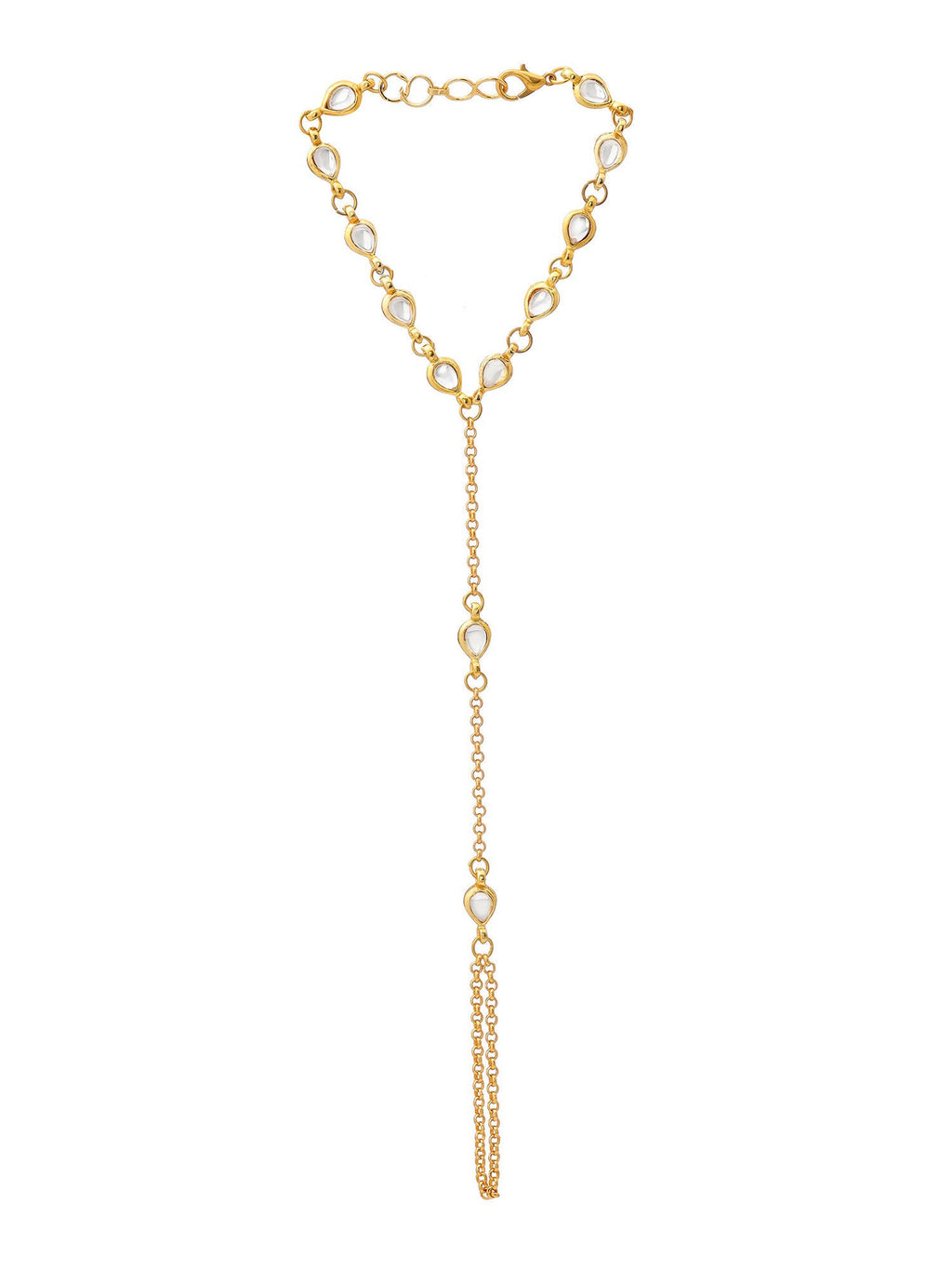 Ruby Raang Kundan & Gold Haath Phool - Distacart