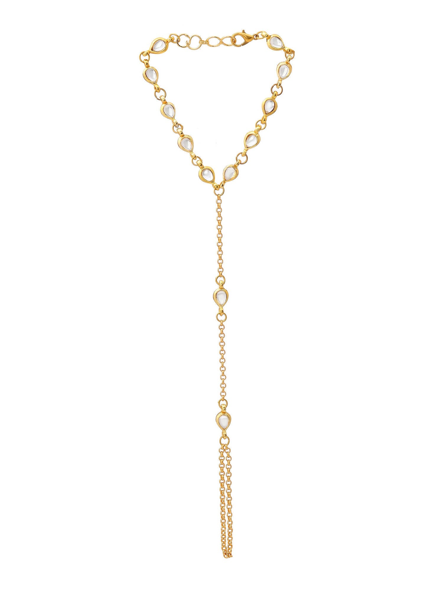 Ruby Raang Kundan & Gold Haath Phool - Distacart