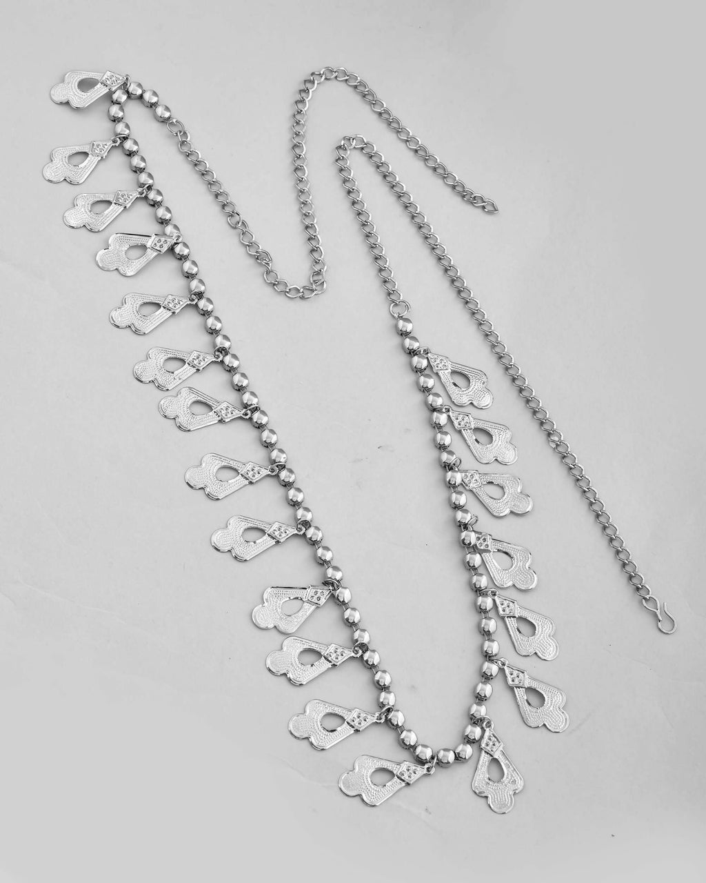 VOJ Oxidised German Silver Adjustable Waist Belt