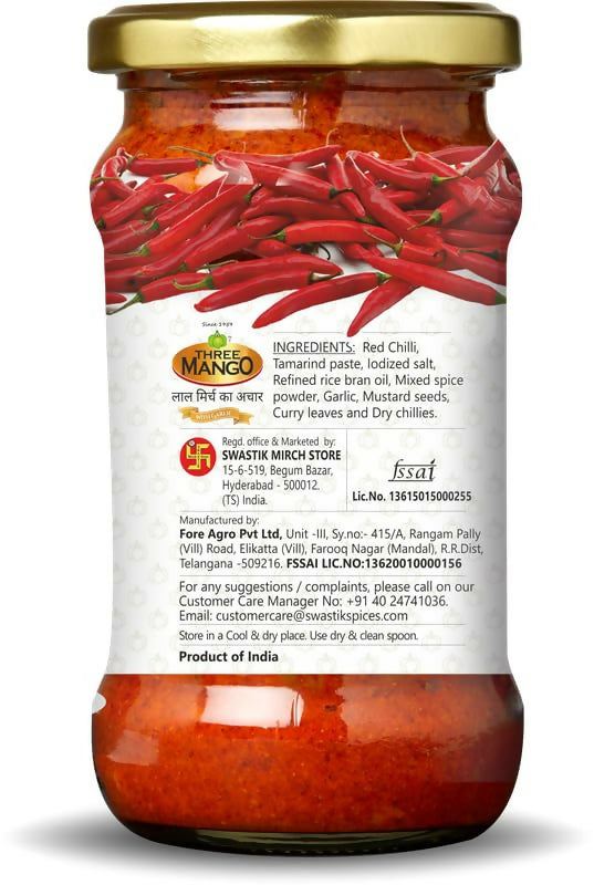 Three Mango Red Chilly Pickle