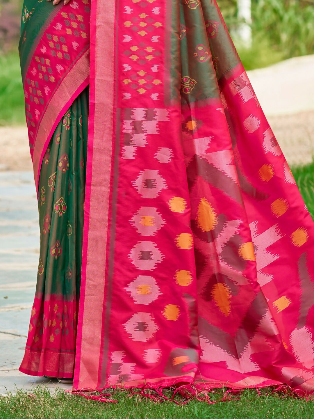 Shree Shyam Fashion Mehendi Soft Silk Saree - Distacart