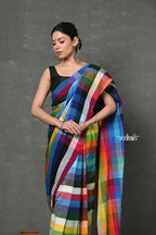 Very Much Indian Tyohaar - Exclusive! Pure Cotton Handloom Saree - Dream Rainbow Saree - Distacart
