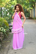 Very Much Indian Taapsee - Designer! Pure Mul Cotton Saree with Sleek Border - Blush Pink - Distacart