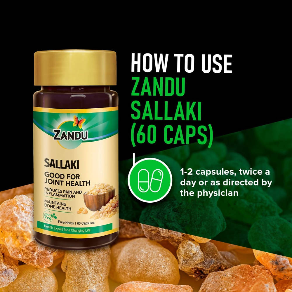 Zandu Sallaki Capsules Good For Joint Health - Distacart