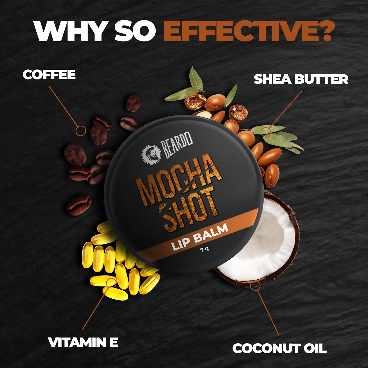 Beardo Mocha Shot Lip Balm - Distacart