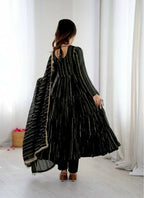 Teeya Creation Black Color Mal Chanderi Silk Hand Embroidery Work Long Gown - Distacart