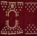 Jyoti Fashion Women's Maroon Velvet Multi Thread Embroidered with Zircon Diamond Wedding Lehenga Choli