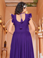 Joban Fashion Purple Readymade Dress With Sequins embroidery Work - Distacart