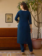 The52 Viscose Chanderi Fabric Straight Kurta, Pant and Dupatta Set - Distacart