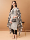 Embroidered & Printed Kurta With Pant & Printed Dupatta, Black - Hiral Fashion - Distacart