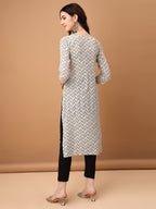 Embroidered & Printed Kurta With Pant & Printed Dupatta, Black - Hiral Fashion - Distacart