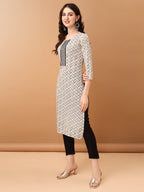 Embroidered & Printed Kurta With Pant & Printed Dupatta, Black - Hiral Fashion - Distacart