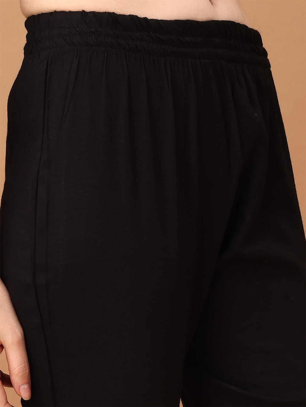 Embroidered & Printed Kurta With Pant & Printed Dupatta, Black - Hiral Fashion - Distacart