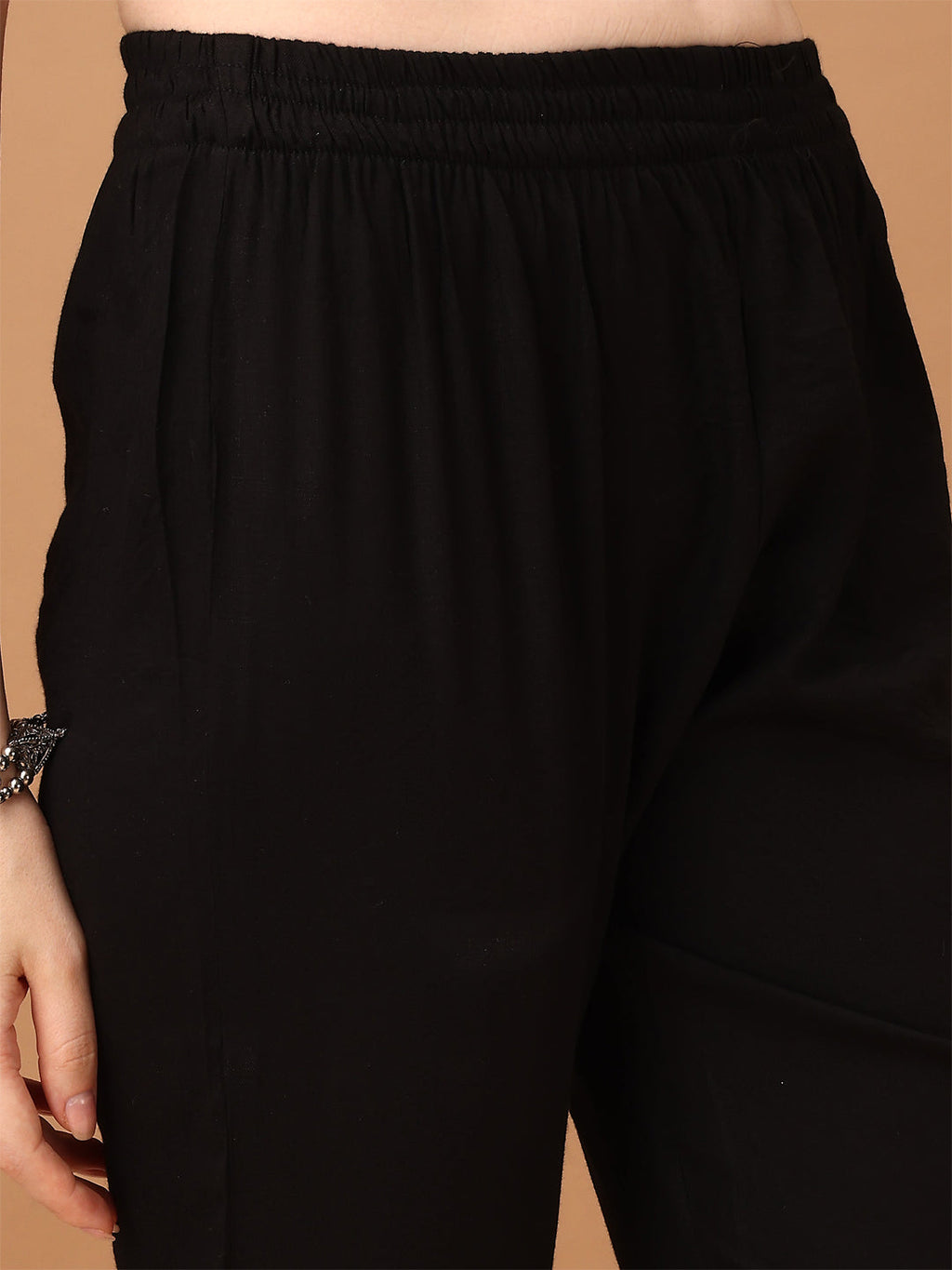 Embroidered & Printed Kurta With Pant & Printed Dupatta, Black - Hiral Fashion - Distacart