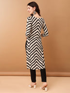 Embroidered & Printed Kurta With Pant & Printed Dupatta, Black - Hiral Fashion - Distacart