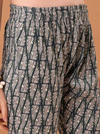 Embroidered & Leheriya Printed Kurta With Pant & Printed Dupatta, Grey - Hiral Fashion