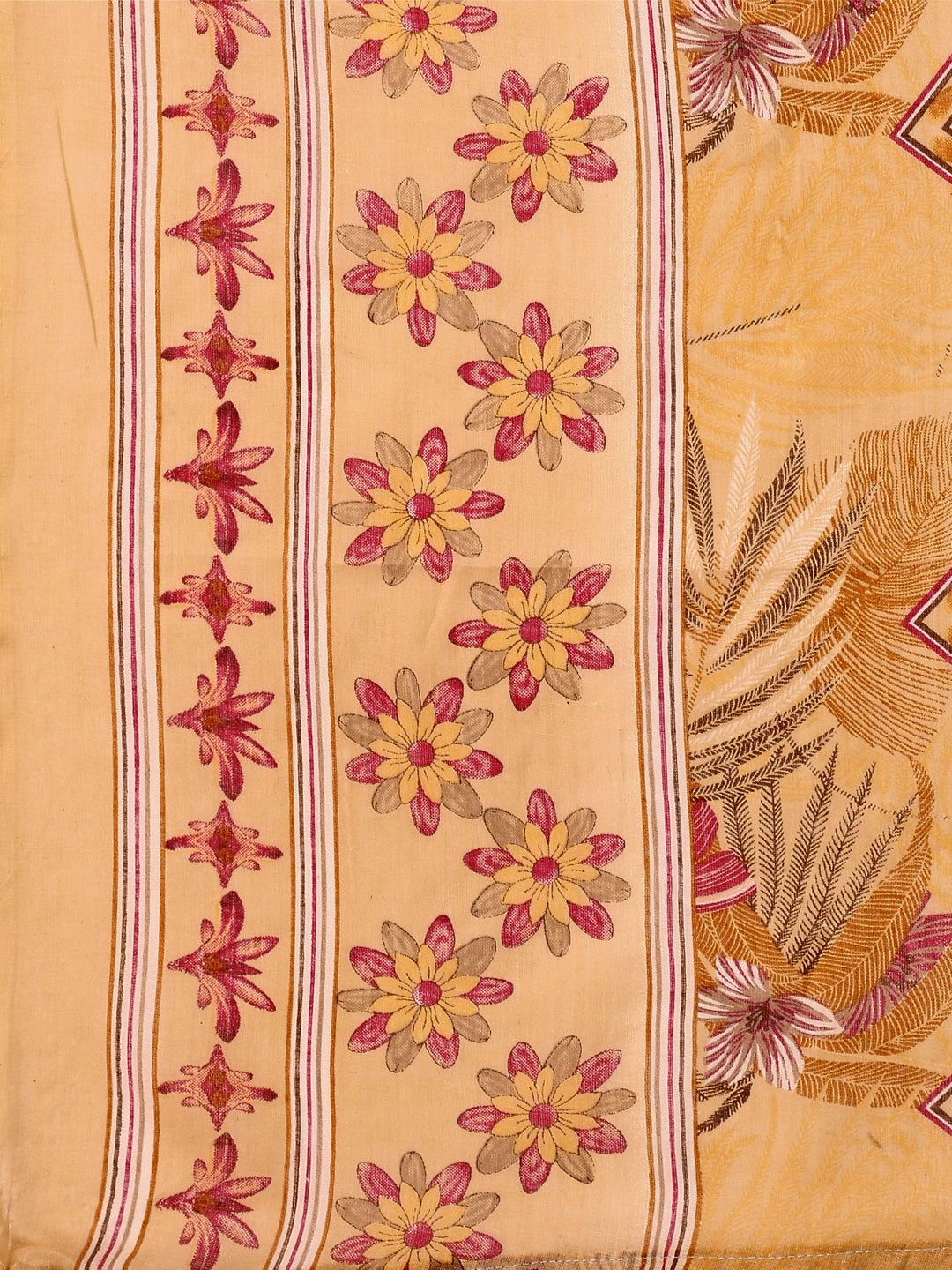 Embroidered & Botanical Printed Kurta With Pant & Printed Dupatta, Yellow - Hiral Fashion