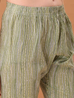 Embroidered & Floral Printed Kurta With Pant & Printed Dupatta, Green - Hiral Fashion - Distacart