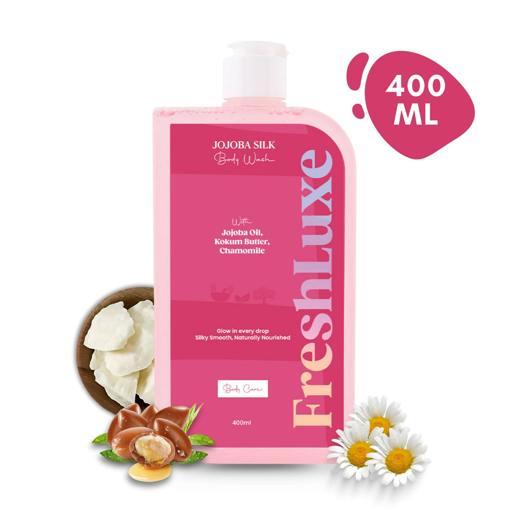 FreshLuxe Silk Bodywash Exfoliating & Hyderation Jojoba, Camomile & Ylang Ylang