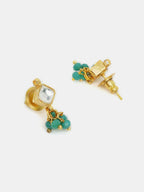 Ruby Raang Diamond Pearl Dangling Earrings - Distacart