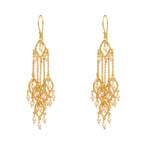 Nuyug 18k String of Pearls Gold Anti Tarnish Earrings - Distacart