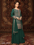Anaita Dark Green Premium Embroidered Chiffon Salwar Suit - Distacart