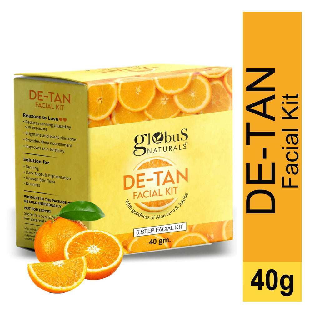 Globus Naturals De-Tan 6 Step Facial Kit - Distacart