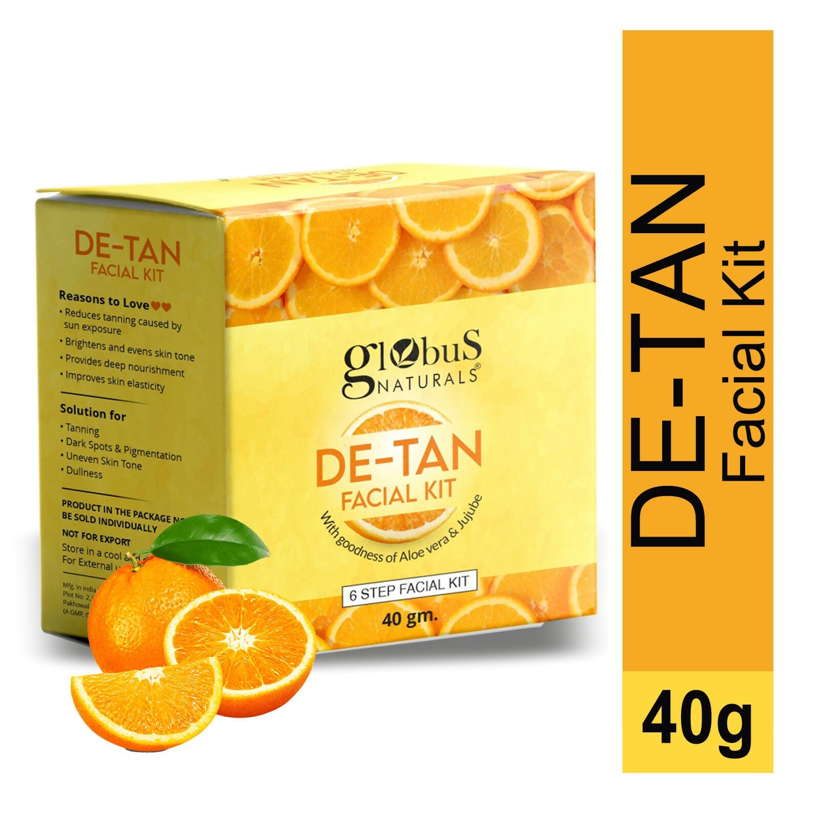 Globus Naturals De-Tan 6 Step Facial Kit - Distacart