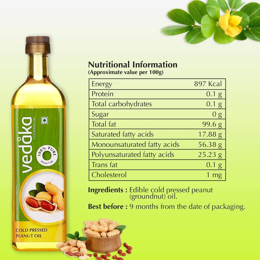 Vedaka Cold Pressed Peanut (Groundnut) Oil - Distacart