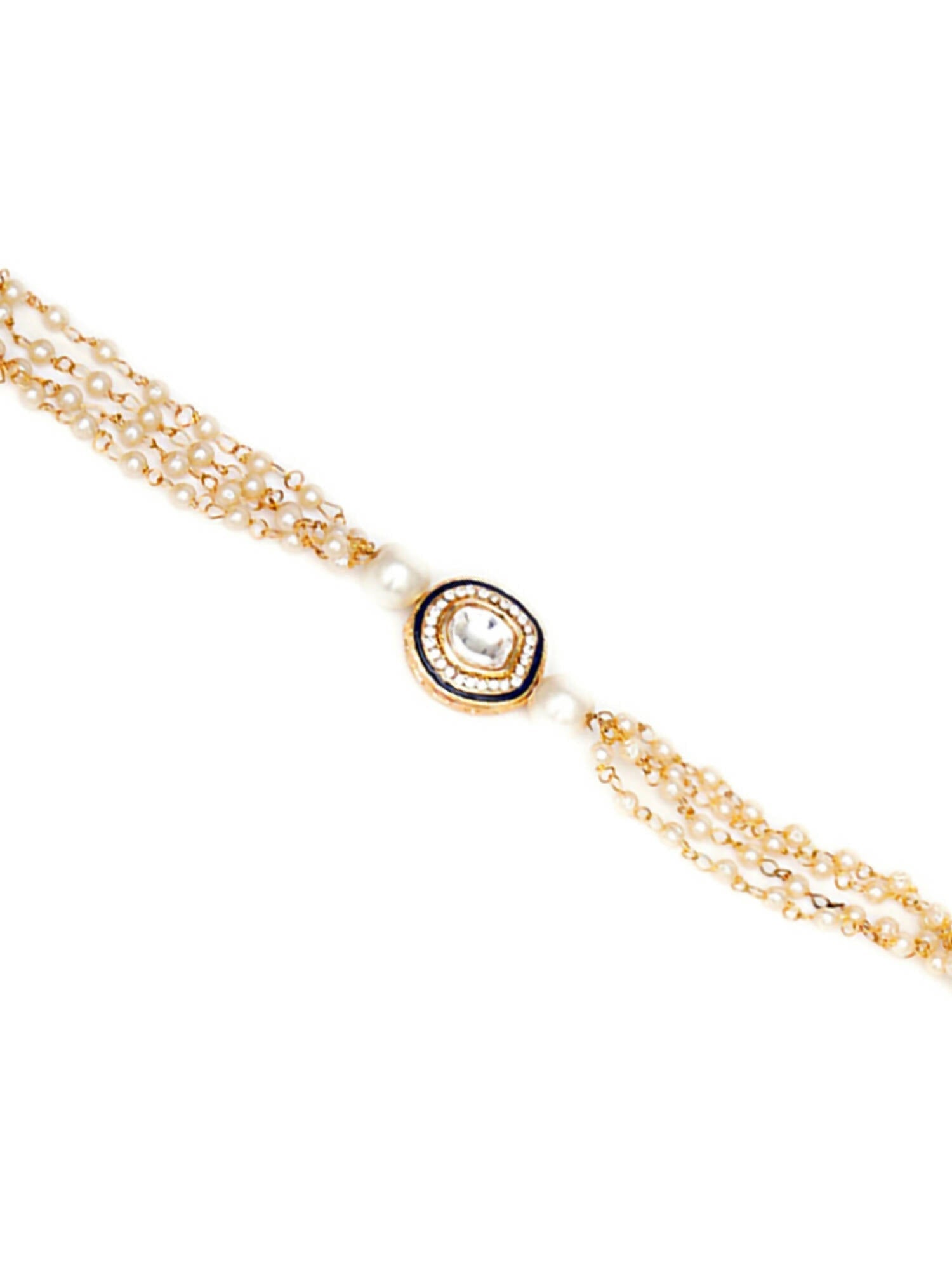Designer kundan Rakhi - Ruby Raang - Distacart