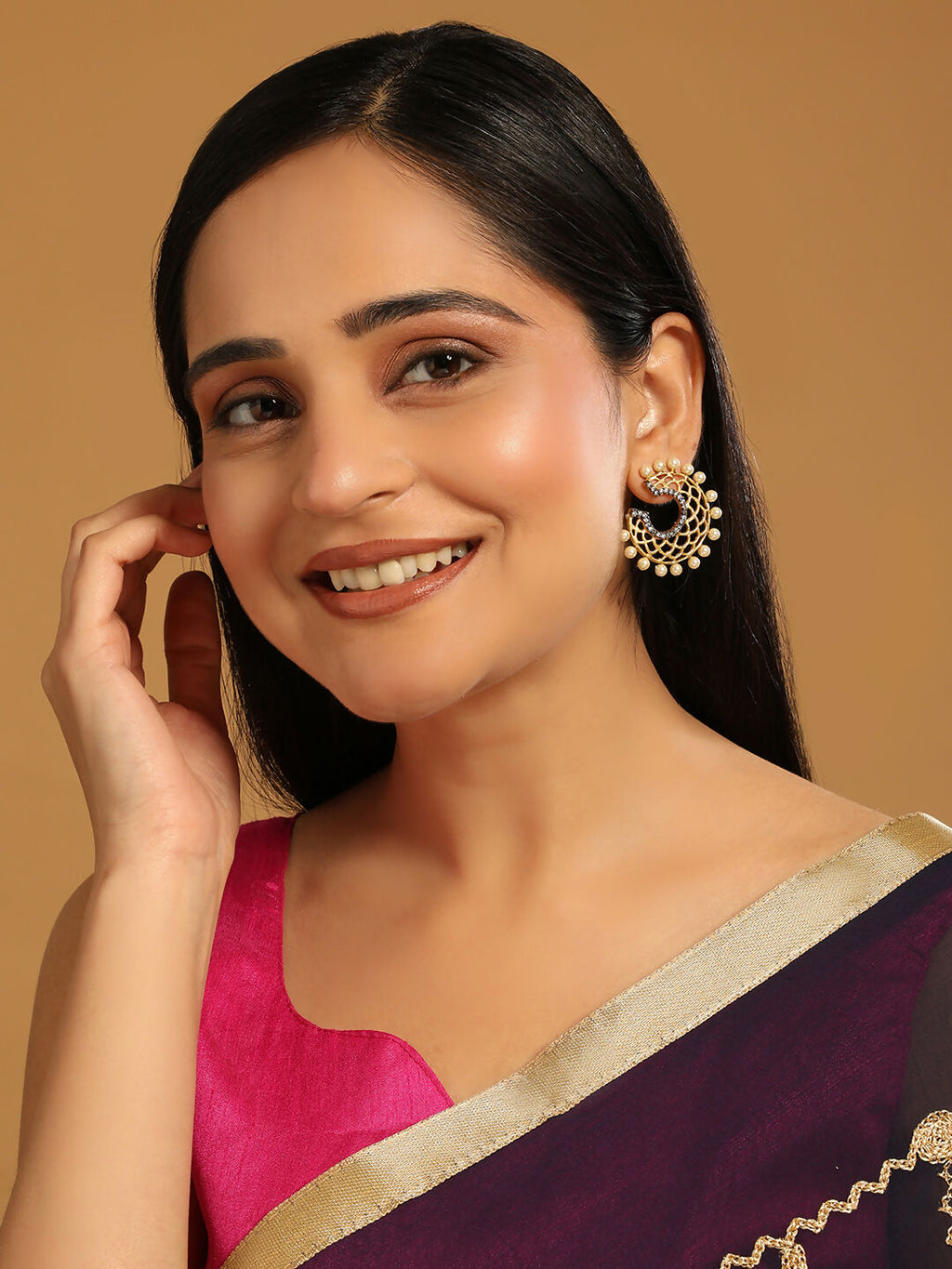 Nuyug 22K Gold Plated Celestial Filigree Earrings - Distacart