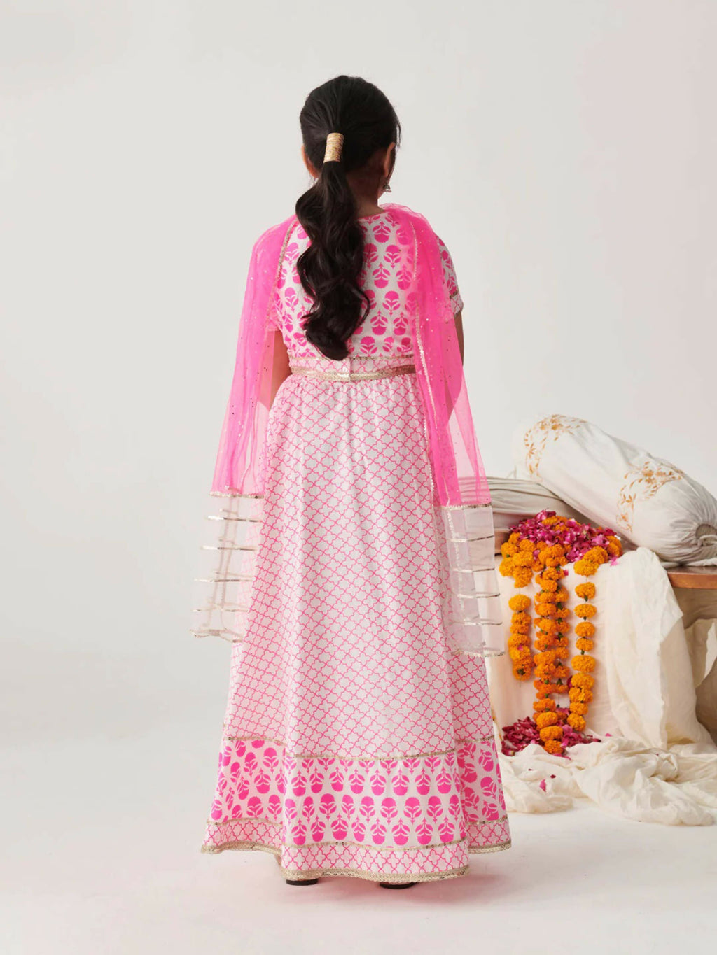 Joban Fashion Girl's Pink Color Lehenga Choli