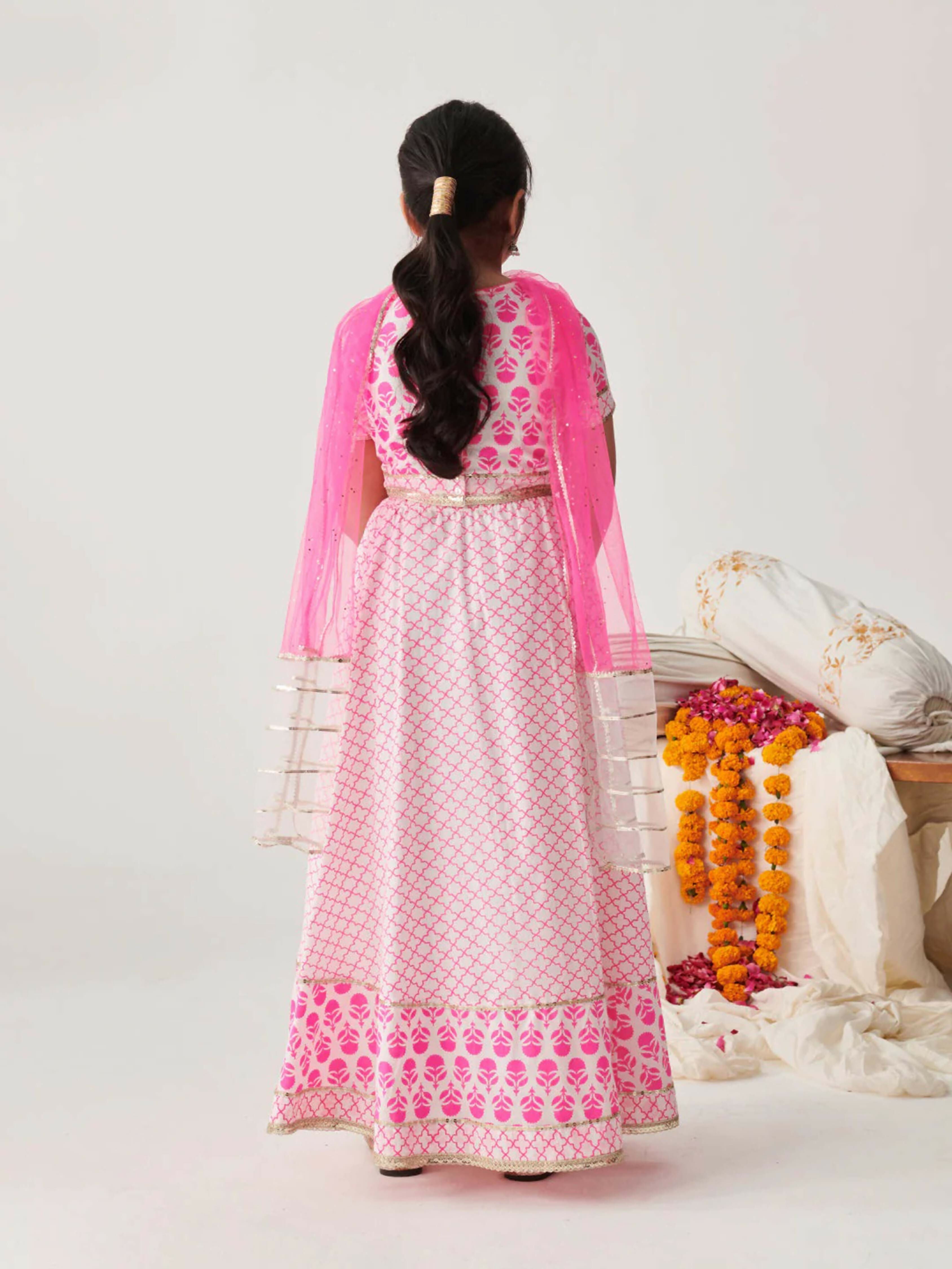 Joban Fashion Girl's Pink Color Lehenga Choli