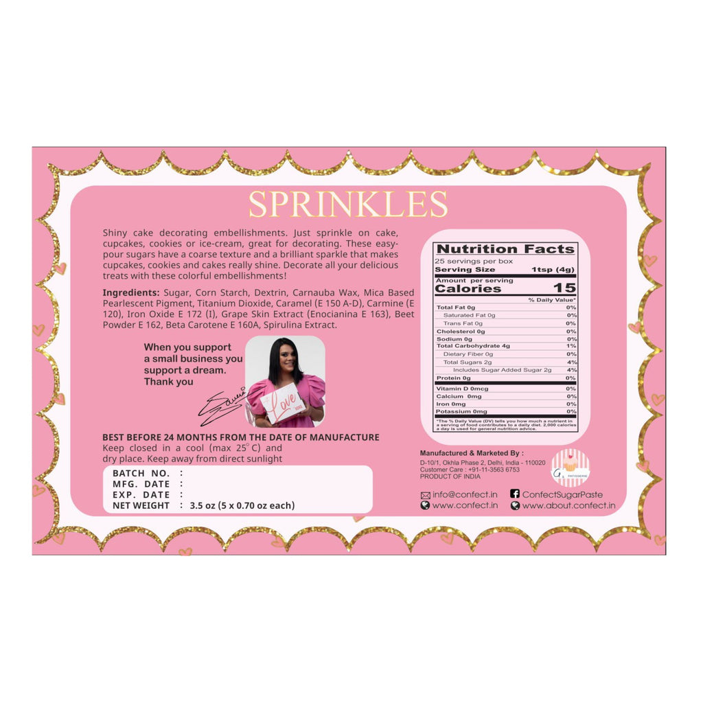 christmas sprinkles ch multipack 6 100 gms