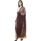 A R SILK Cotton Square Regular Dupatta Coffee Color Dupatta or Chunni