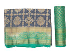 Mimosa Women's Charcoal Grey Patola Art Silk Saree - Distacart