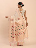 Shree Shyam Fashion Linen Cotton Off White Saree - Distacart