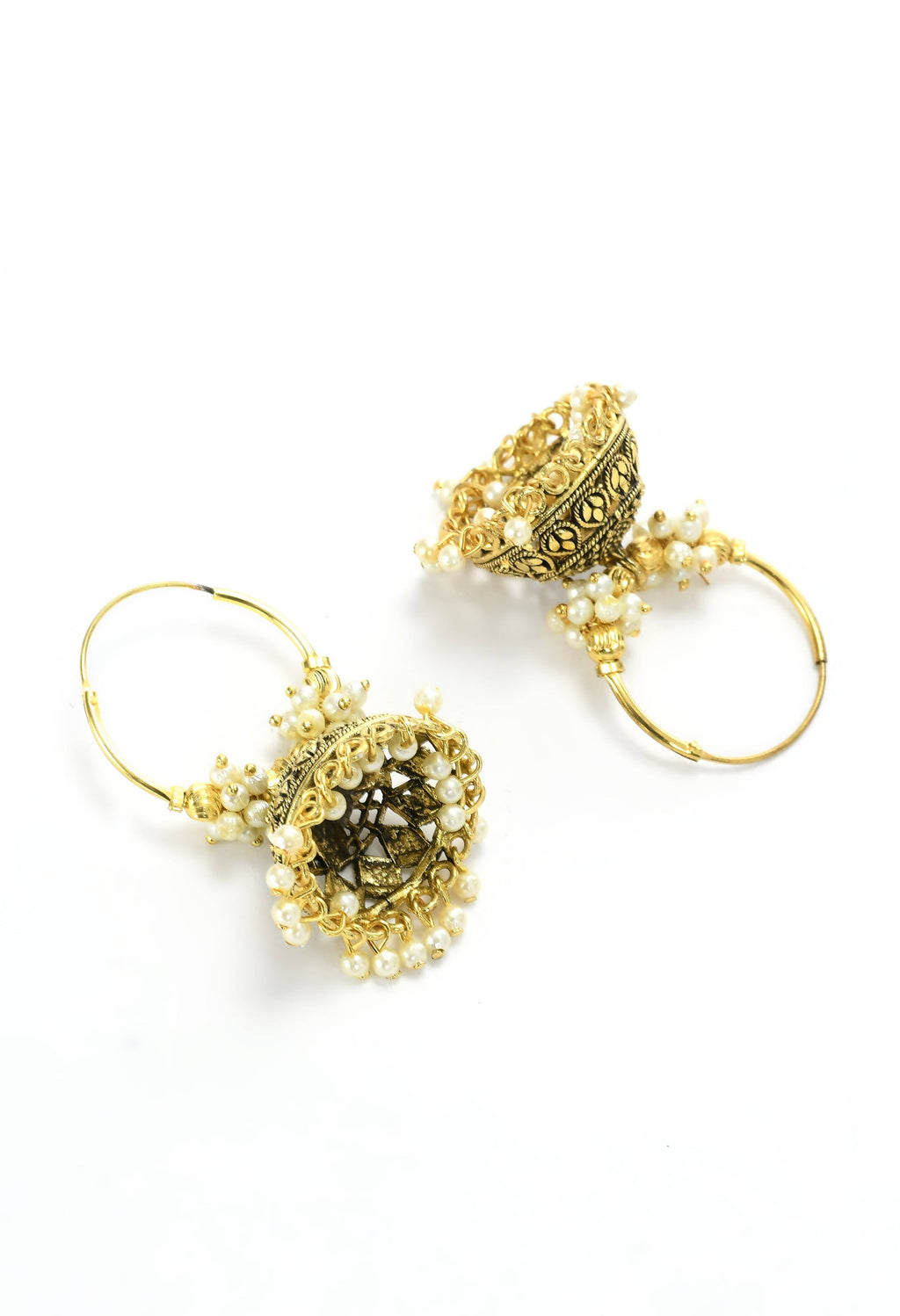 Mominos Fashion Johar Kamal Designer Golden Color Jhumkas - Distacart