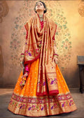 DEIANA'S Beautiful Jari Silk Weaving Lehengha choli - Orange