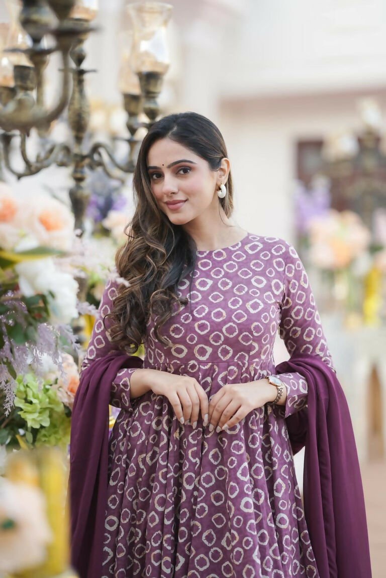 Aayaa Designer Printed Cotton Silk Suit - Multi Color