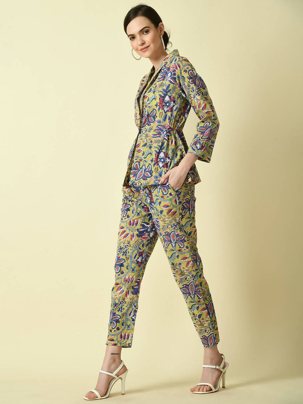 Myshka Women's Multi Cotton Printed jacket