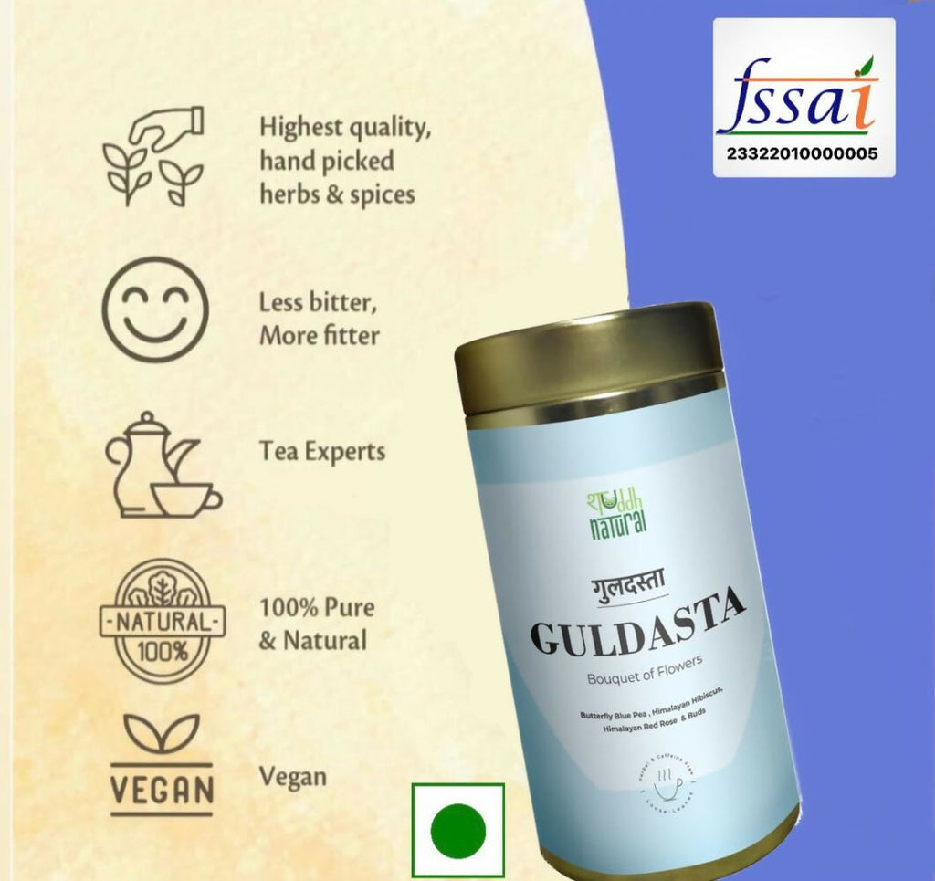 Shuddh Natural Brain Booster Guldasta Floral Tea - Distacart