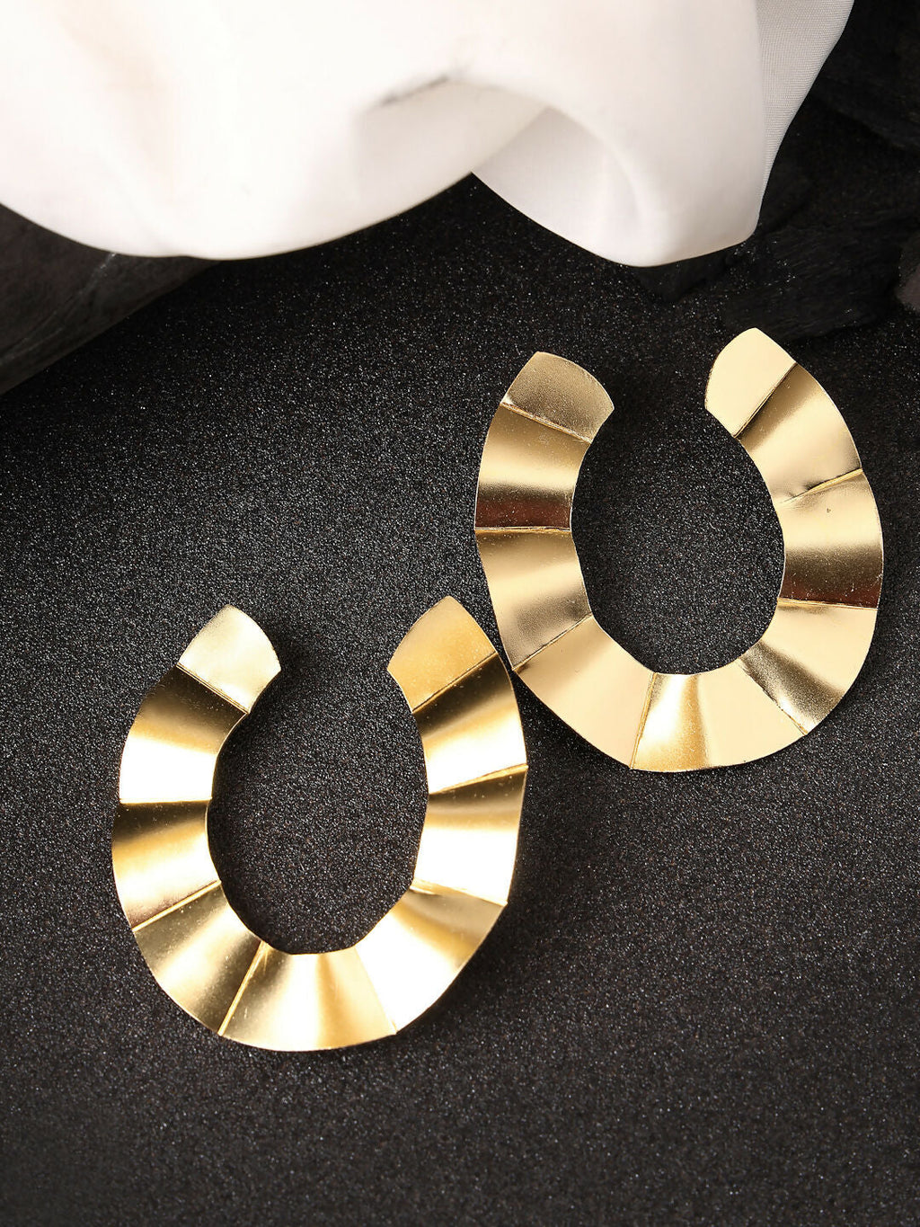 NVR Women Gold-Plated Contemporary Drop Earrings - Distacart