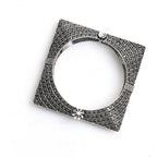 Mominos Fashion Kamal Johar Oxidised German Silver-Plated Handcraft Bracelet