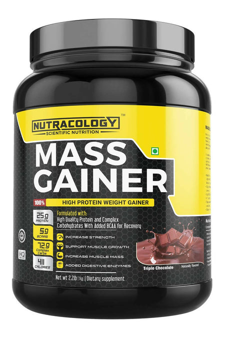 Nutracology Mass Gainer Gain Weight High Protein Weight Gainer With Enzyme Blend
