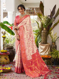 Shree Shyam Fashion Cream Soft Silk Saree - Distacart