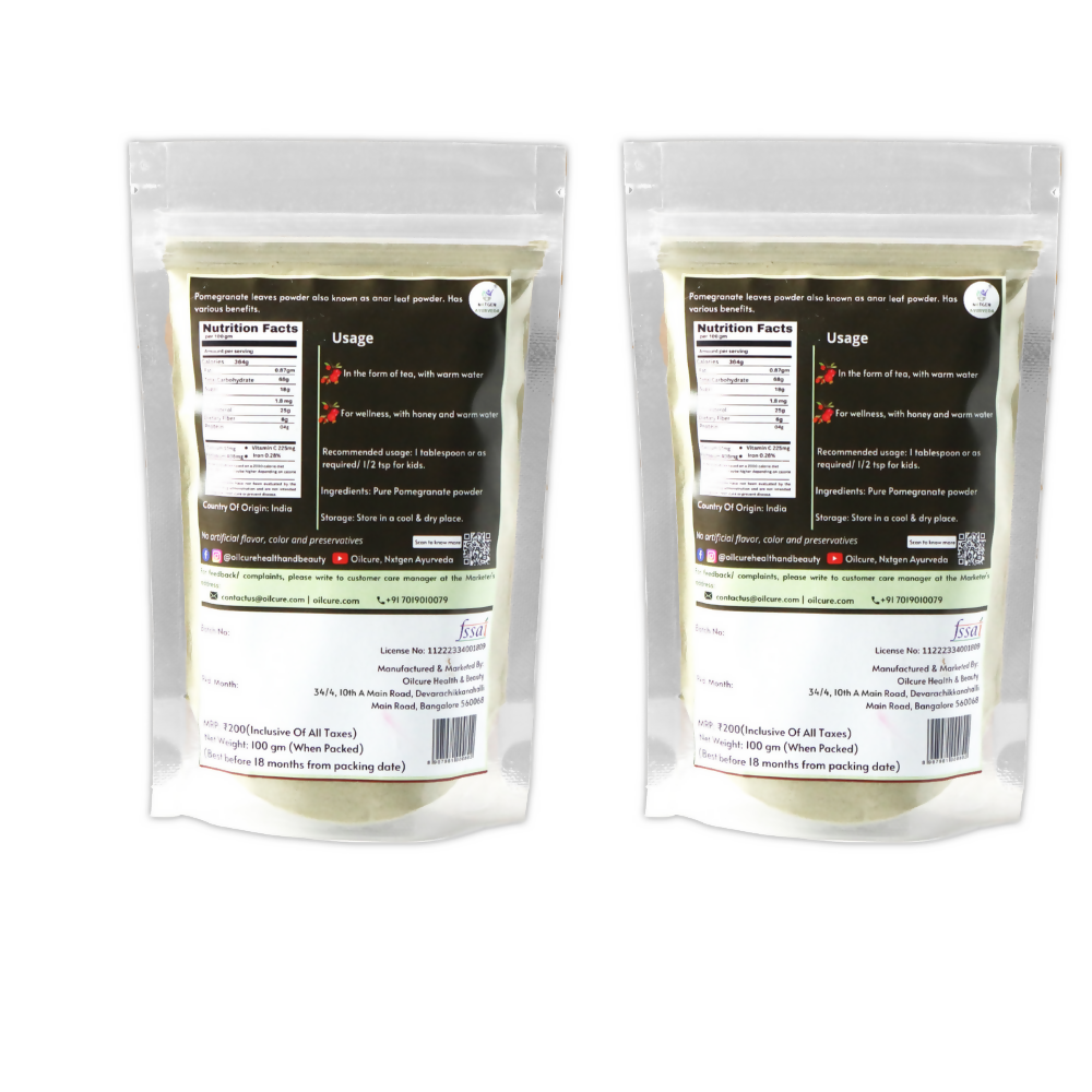 Nxtgen Ayurveda Pomegranate (Anar) Leaf Powder - Distacart